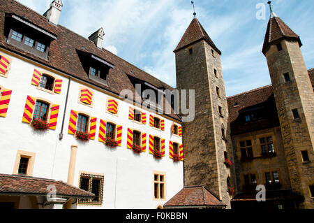 Colombier Burg - Neuchâtel - Schweiz Stockfoto