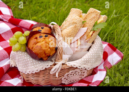 Picknick-Korb Stockfoto