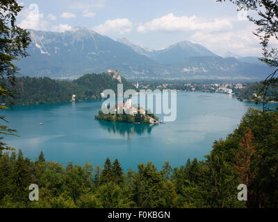 Reisen und Tourismus in Europa. Der See von Bled, Slowenien Stockfoto