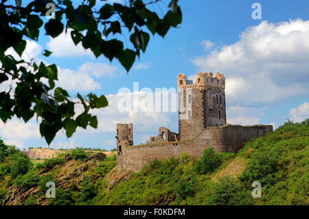 Burg Wernerseck mittelalterliche Abtei in der Nähe von Ochtendung Rheinland-Pfalz Deutschland Europa Stockfoto