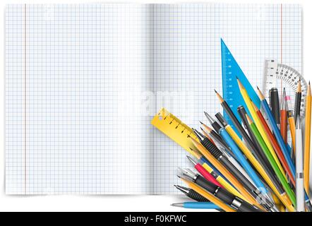 Notizblock und Kugelschreiber Stock Vektor