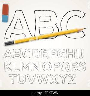 Handgezeichneten Schrift Stock Vektor