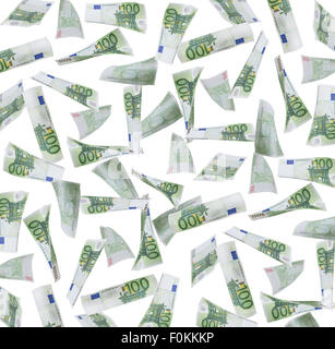 hundert-Euro-Banknoten-Hintergrund Stockfoto