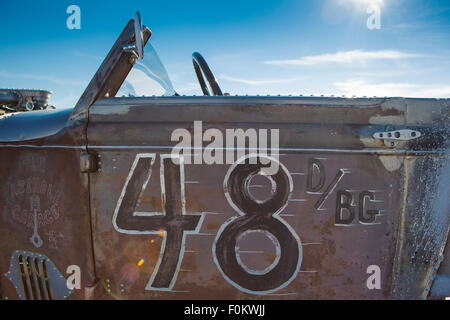 Oldtimer Packard Rennwagen während der Welt Geschwindigkeit 2012. Stockfoto