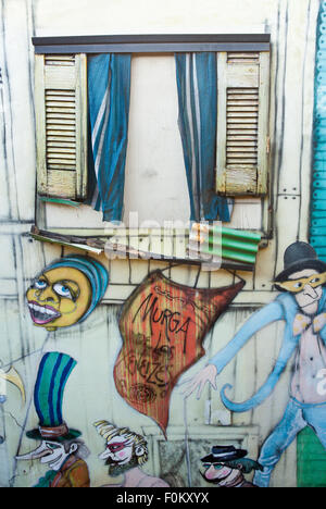 Caminito Straße bunte Häuser und Architektur in La Boca Town Nachbarschaft, Buenos Aires, Argentinien Stockfoto