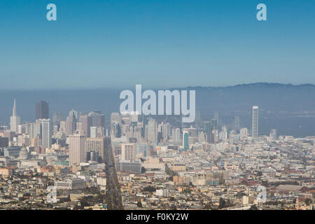 San Francisco, Panoramablick über die Mission District Stockfoto