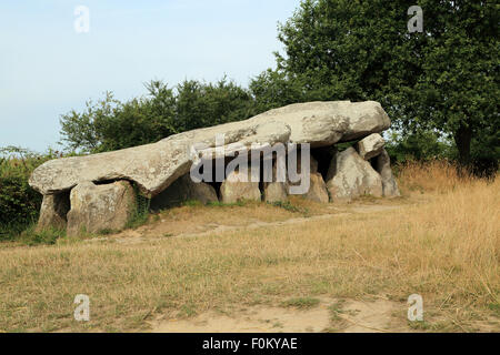 Dolmen bei Kervernet, Park Naturel Regional de Briere, Guerande, Loire Atlantique, Frankreich, Stockfoto