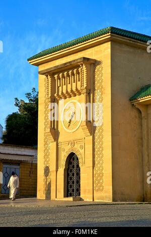 Uhrturm in Grand Socco, Tanger, Marokko, Nordafrika Stockfoto