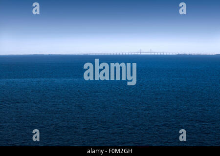 Öresund-Brücke zwischen Kopenhagen und Malmö, Dänemark Stockfoto