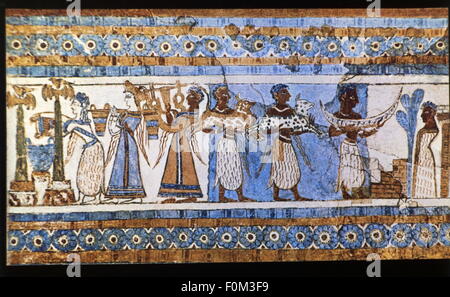 Geographie / Reisen, Griechenland, Antike Welt, Kreta, Knossos, minoische Kultur, Steinsarkophag aus der Agia Triada, Heraklion Museum, Zusatzrechte-Clearences-nicht vorhanden Stockfoto