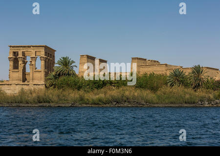 Trajan Kiosk und Tempel der Isis, Philae, Assuan, Ägypten Stockfoto