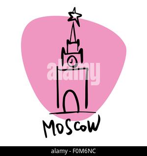 Kreml Moskau die Hauptstadt Russlands Stock Vektor