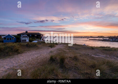 Das Schwarze Haus auf Mudeford Spieß in Dorset. Stockfoto