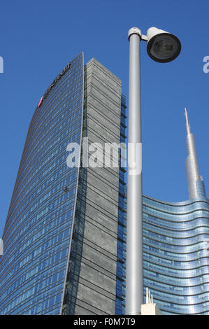 Mailand, Italien - 21. Juli 2015: Unicredit Bankgebäude in der modernen Gae Aulenti quadratisch Stockfoto