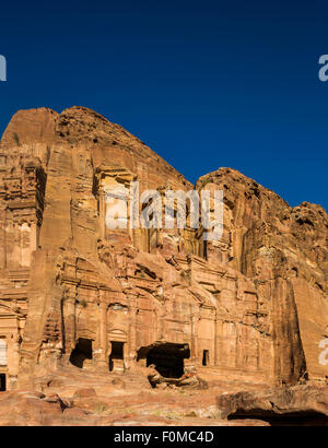 Die korinthische Fels geschnitten Grab, Petra, Jordanien. Stockfoto