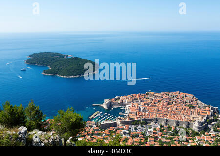 Ansicht der Stadt von Dubrovnik - die Lage von King's Landing im Spiel der Throne Filme Stockfoto