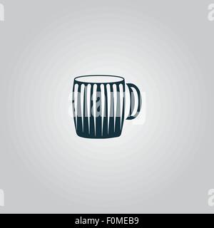 Vektor-Illustration von leeren Bierkrug. Stock Vektor