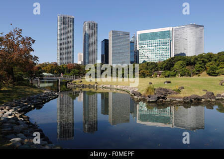 Hamarikyu Gärten, Chuo, Tokyo, Japan, Asien Stockfoto