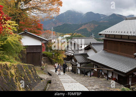 Poststraße, Kiso-Tal Nakasendo, zentralen Honshu, Japan, Asien Stockfoto