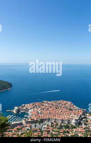 Ansicht der Stadt von Dubrovnik - die Lage von King's Landing im Spiel der Throne Filme Stockfoto