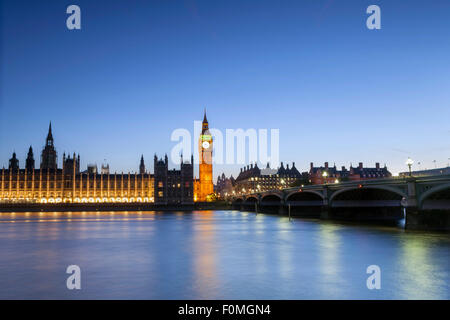 London, Houses of Parliament (Palace of Westminster), Themse und Westminster Bridge Stockfoto London, Houses of Parliament (Palace of Westminster), Themse und Westminster Bridge Stockfoto