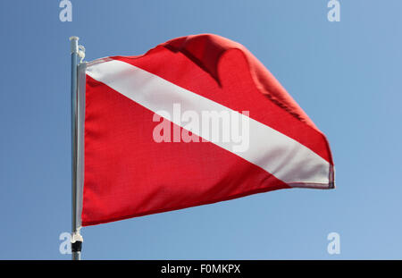 Tauchflagge Stockfoto