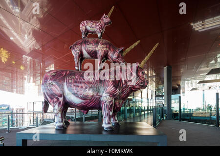 Miralda, Weizen und Steak Skulptur, Museo Nacional Centro de Arte Reina Sofía, Madrid, Spanien Stockfoto