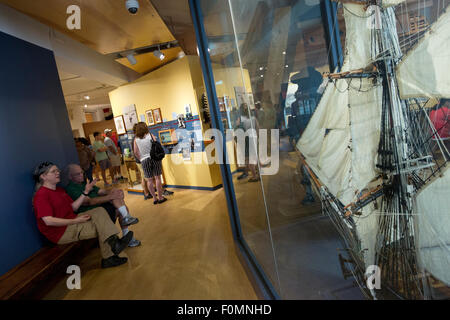 USS Verfassung Museum, Modell der Verfassung Stockfoto