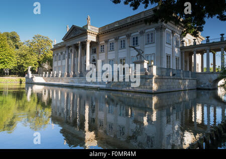 Palast auf dem Wasser (Nordwand), Royal Lazienki Park, Warschau, Polen Stockfoto