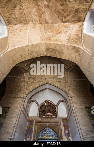 Eingang des Ali Qapu, Maidan-i-Shah, Isfahan, Iran Stockfoto