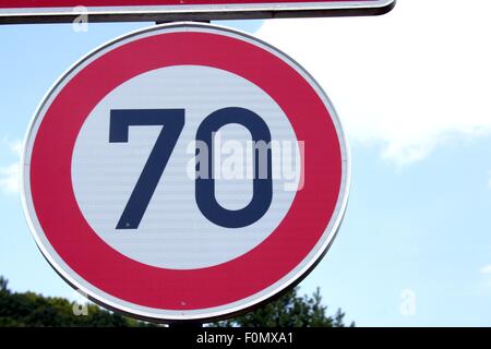 Straßenschild, siebziger, Deutschland. Stockfoto