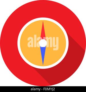 Kompass-Vektor-Illustration im flat Design. Stock Vektor