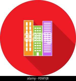 Hochhaus-Wohnungen. Immobilien zum Verkauf. Vektor-Illustration. Stock Vektor