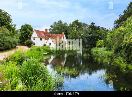 Lott Hütte am Flatford Mill, Constable Sonderangebot-Malerei "Der Heuwagen", East Bergholt Dedham Vale, Essex, UK Stockfoto