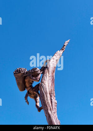 Denkmal und Statue an die Klippe Wohnung-Indianer im Mesa Verde Nationalpark Colorado USA. Stockfoto