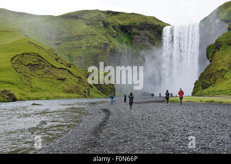 Skogafoss im Süden Islands Stockfoto