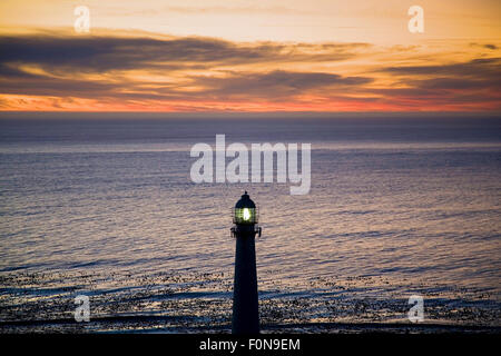 Der Slangkop Leuchtturm in Kommetjie, Western Cape. Der höchste Leuchtturm in Südafrika. Stockfoto