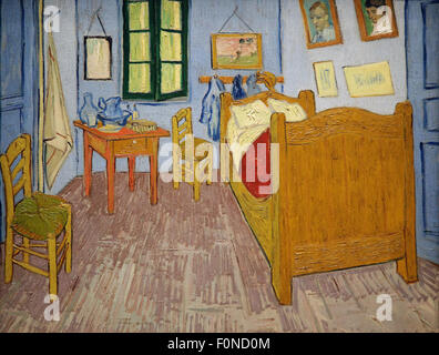Schlafzimmer in Arles La Chambre à Arles drei ähnliche Gemälde von Vincent van Gogh (1853-1890) dritte Fassung (1889) Stockfoto