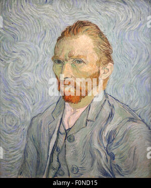 Selbstporträt (1889) Vincent van Gogh (1853-1890). Stockfoto