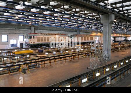 Trenord, Regionalbahnen der Lombardei (Italien), Depot und Werkstätten der Milano Fiorenza Stockfoto