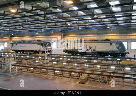 Trenord, Regionalbahnen der Lombardei (Italien), Depot und Werkstätten der Milano Fiorenza Stockfoto