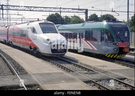 Trenord, Regionalbahnen der Lombardei (Italien), Depot und Werkstätten der Milano Fiorenza Stockfoto