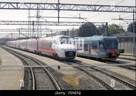 Trenord, Regionalbahnen der Lombardei (Italien), Depot und Werkstätten der Milano Fiorenza Stockfoto