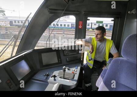 Trenord, Regionalbahnen der Lombardei (Italien), Depot und Werkstätten der Milano Fiorenza Stockfoto