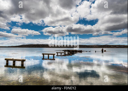 Alten Pier Stanley oder Port Stanley Hauptstadt des Vereinigten Königreichs Falkland-Inseln Stockfoto