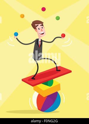 Geschäftsmann, Auswuchten Stock Vektor