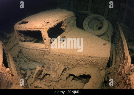 Rotes Meer, Ägypten. 15. Oktober 2014. LKW auf Schiffswrack SS Thistlegorm (British bewaffnet Schiff der Handelsmarine), Rotes Meer, Ägypten. © Andrey Nekrassow/ZUMA Wire/ZUMAPRESS.com/Alamy Live-Nachrichten Stockfoto