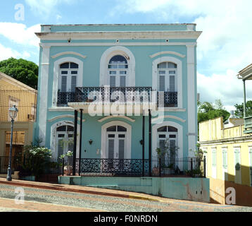 koloniale kreolischen Architektur des 17. Jahrhunderts San German Puerto Rico Stockfoto