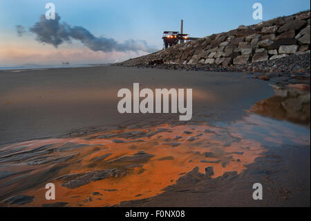 Port Talbot Stahlwerk, South Wales, UK Stockfoto