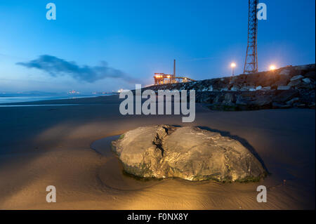 Stahlwerk in Port Talbot, South Wales, UK. Stockfoto